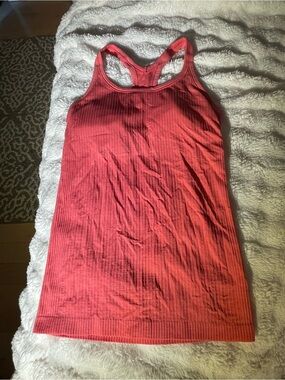 Lululemon Ribbed Racerback Tank Top - Coral Pink- size 2